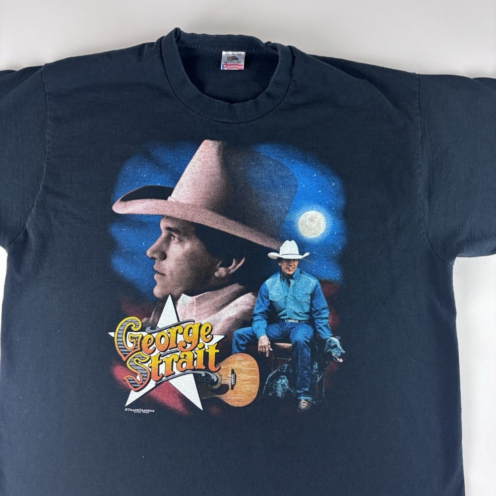 Vintage XL T Shirt George Strait Lead On Tour‎ Single Stitch Graphic Print Tee - Picture 4 of 8